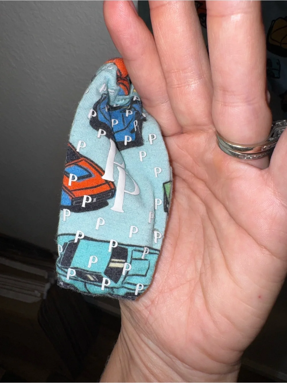 Hot Wheels x Posh Peanut Car Print Light Blue Baby Boy Zip Front Sleeper 0-3M